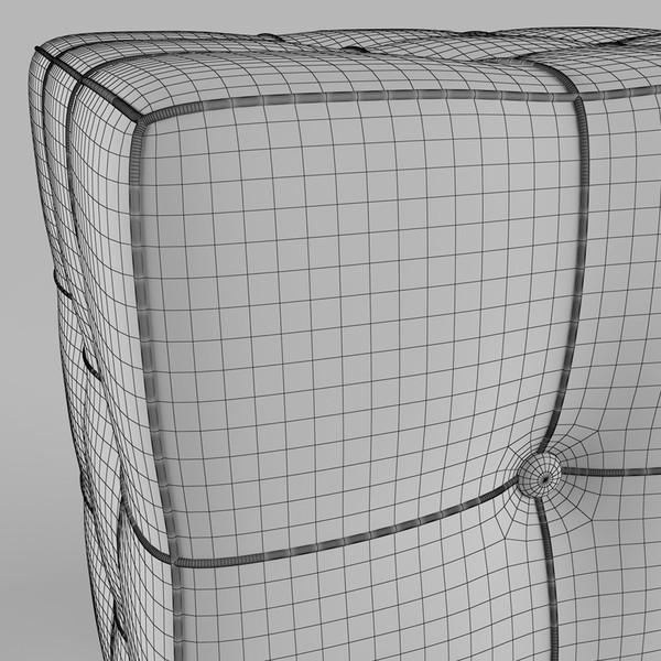 padded stool 3d model - Padded stool_01 by mifody